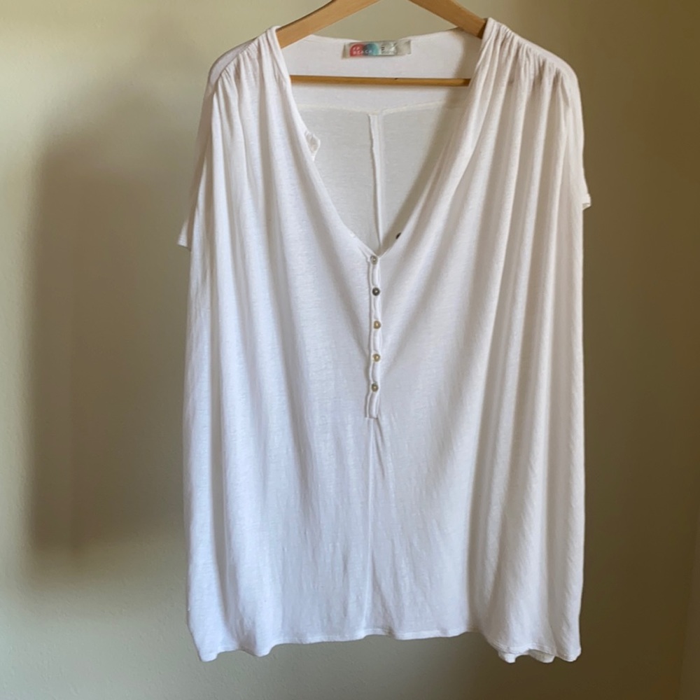 Free people Cream Top/Beach Cover Up Size XSmall